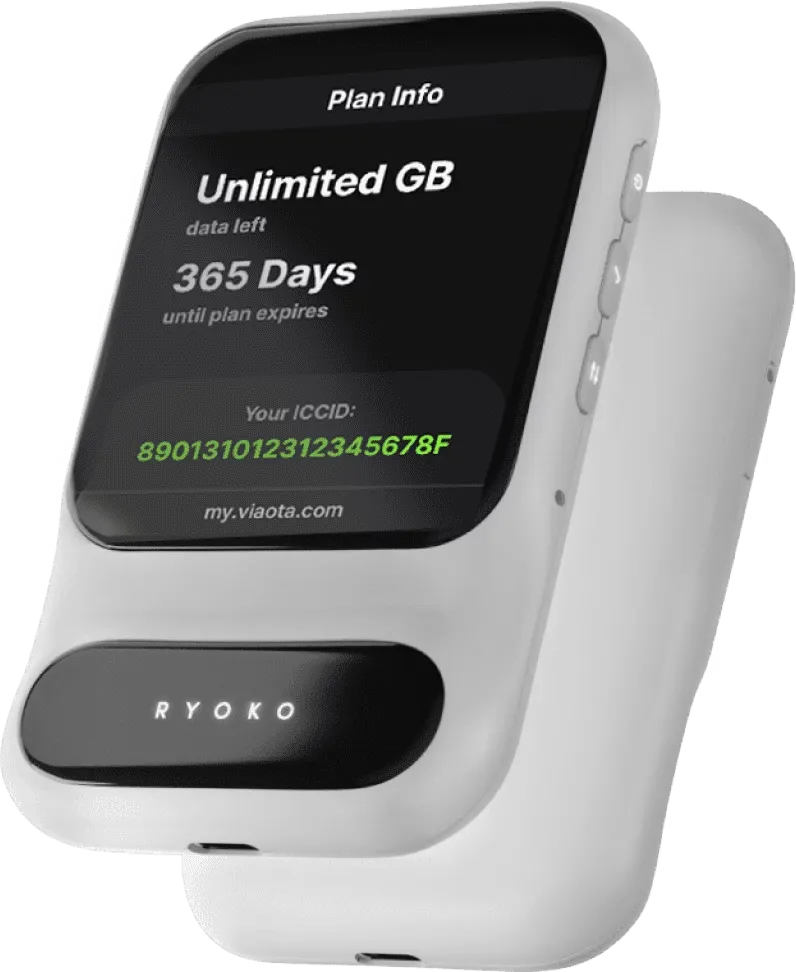 Ryoko Pro portable WiFi hotspot device, official product photo